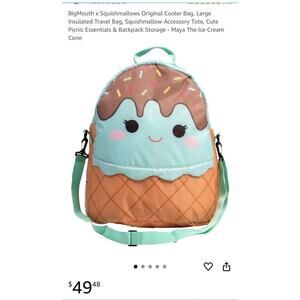 Bigmouth SQUISHMALLOWS Backpack MAYA The Ice Cream Cooler Bag School Supplies